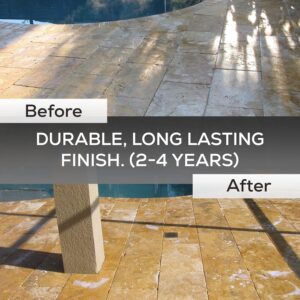 Clear Acrylic Sealer | No Gloss Paver Sealer | Wet Look, Color Enhancing | Professional Grade | Concrete Pavers and Decorative Concrete | Fast Dry | Driveway, Patio and Walkways