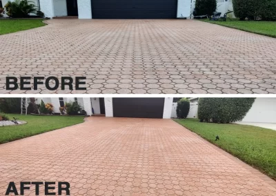 before and after sealing a driveway in boca raton