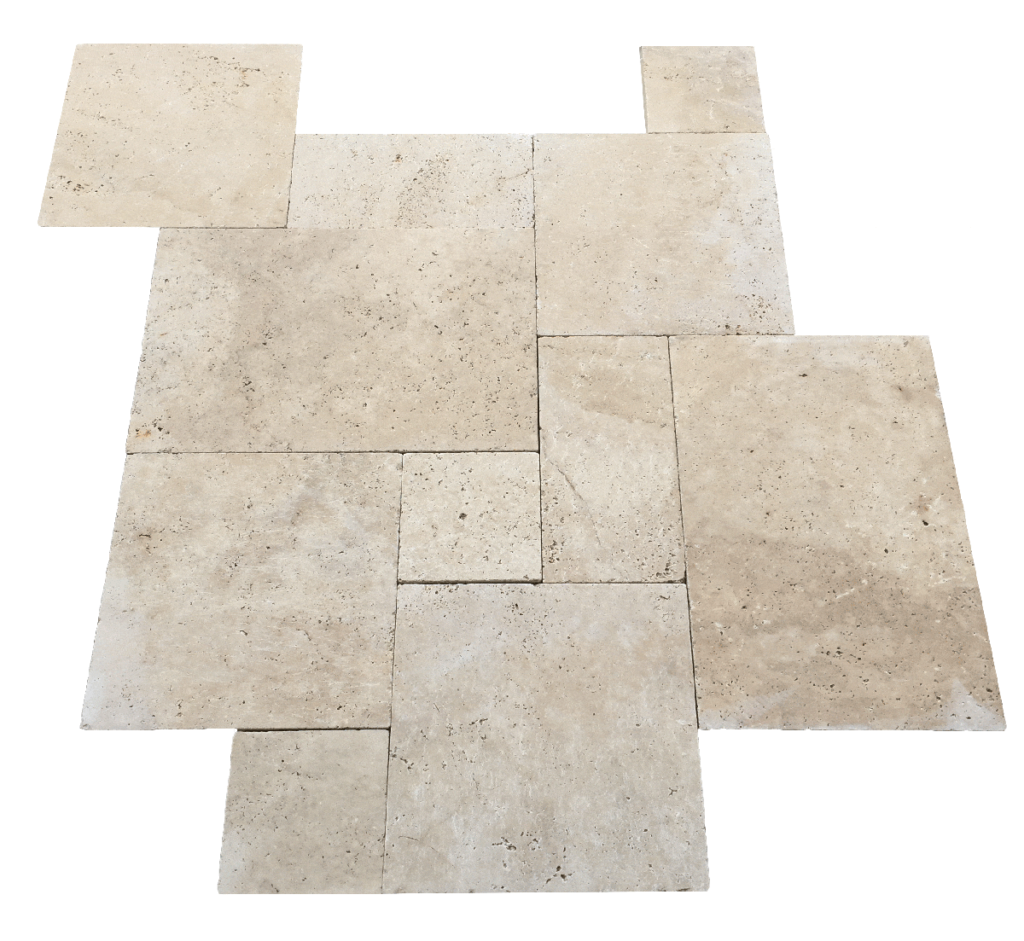 French Pattern Ivory Travertine Pavers