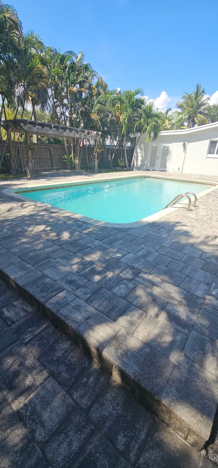 Pool Deck Paver Cleaning and Anti-Fungal Sealing